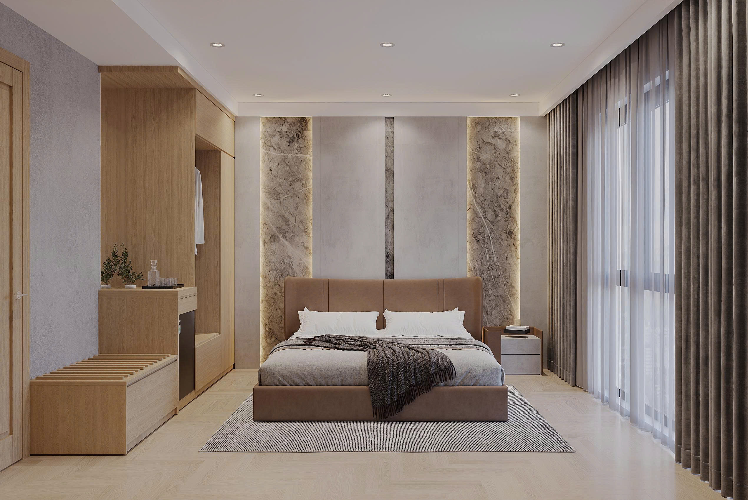 Thiet ke noi that can ho toi gian sang trong VietDesign Luxury
